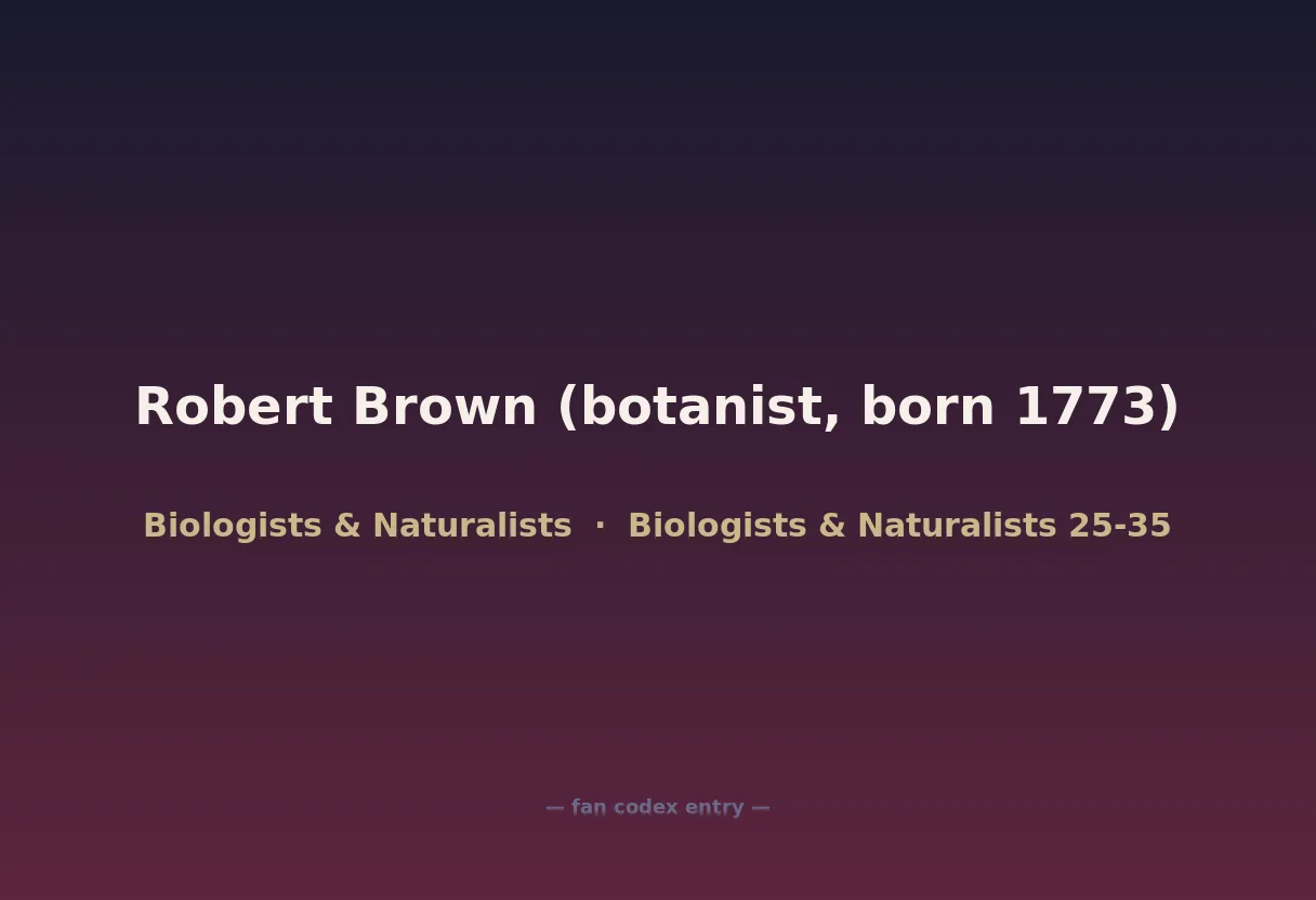 Robert Brown (botanist, born 1773)