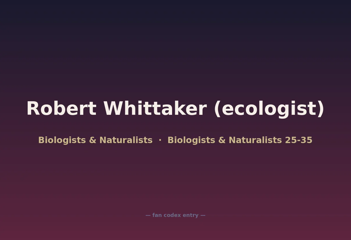 Robert Whittaker (ecologist)